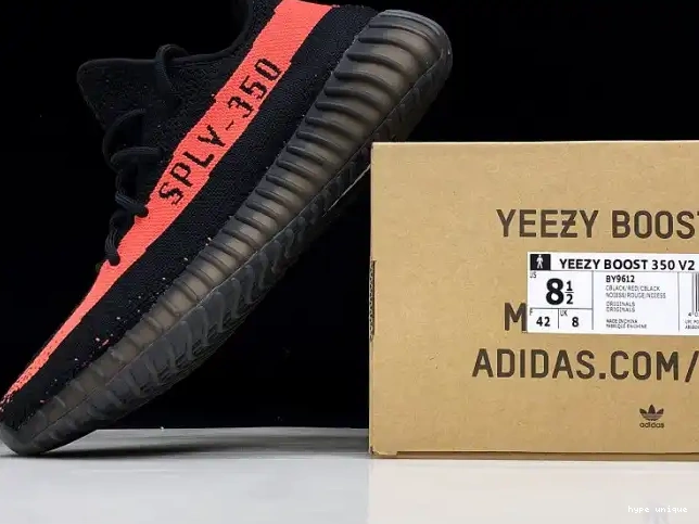 hype Adidas V2 Black Yeezy Core BY9612 350 Boost Red 0326